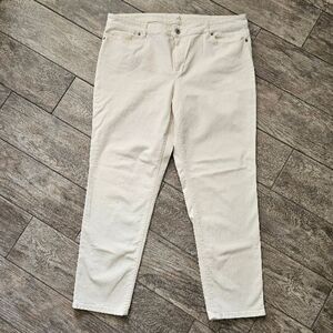 NWOT J.Jill Cream Denim Pants